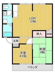 ベルメゾン・ヨシダ【206号室】の間取り