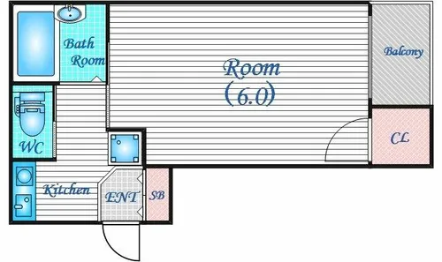 プランドールフクシマ【5階】の間取り