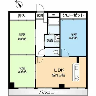 グレーヒル嵐山【3階】の間取り