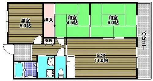 3LDKの間取り画像