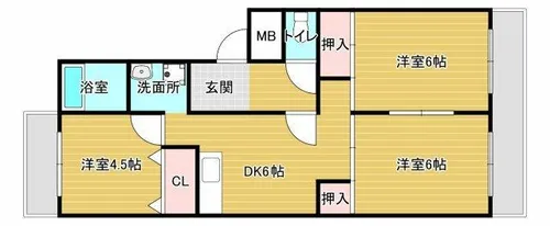 ファミールぴあ狭山【2階】の間取り