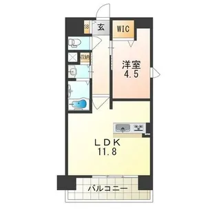 エムズセントラル上新庄【4階】の間取り