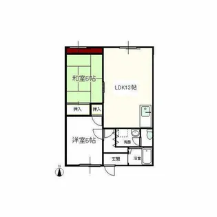 ニューフォレストタウンD棟【202号室】の間取り