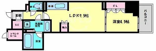 ブランズ大阪松屋町【8階】の間取り