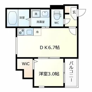 ハーモニーテラス中川東【2階】の間取り