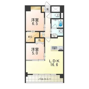 シュワーブ三国ヶ丘【4階】の間取り
