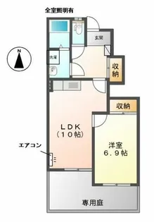 ハイツ樹々Ⅰ【1階】の間取り