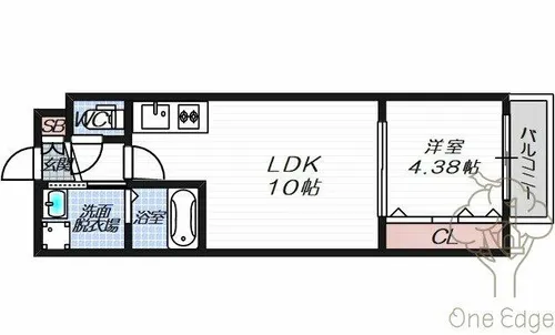 親日・梅田Northレジデンス【5階】の間取り