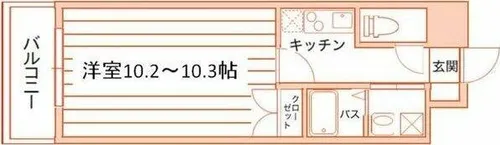 ヴァンクール鶴舞【10階】の間取り