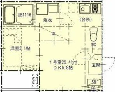 ハーモニーテラス押木田町【1階】の間取り