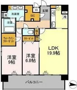 L’ENVOL MEIEKI【903号室】の間取り