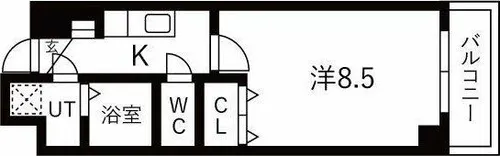 クレサス代官.m【3階】の間取り