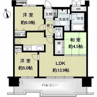 ローレルコート新千里東町 あかしやの丘 Ⅲ番館【2階】の間取り