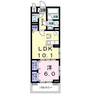 プリムローズⅡ【2階】の間取り
