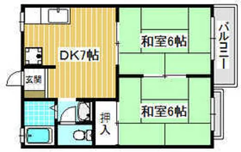 ローゼンハイツ【201号室】の間取り