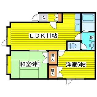 ロイヤルパレス【202号室】の間取り
