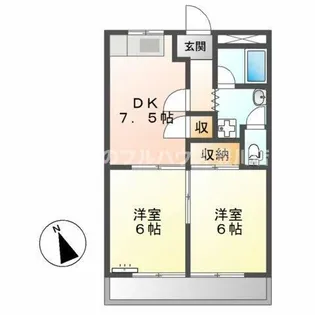 オレンジハイツ【00202号室】の間取り