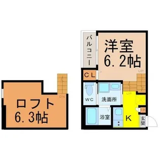グラン新守山【2階】の間取り