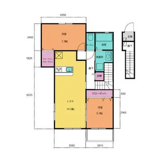 プログレッソ岡崎【203号室】の間取り