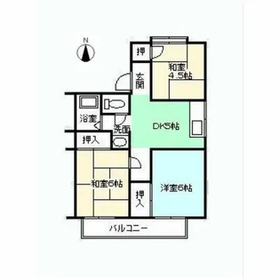 コーポ若葉A棟【101号室】の間取り