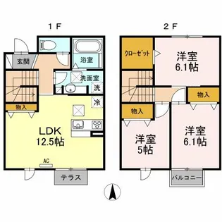 Strahl C【101号室】の間取り