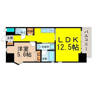 セレニティー名駅【5階】の間取り