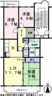 リヴィエール1【2階】の間取り