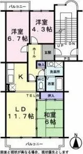 リヴィエール1【2階】の間取り