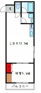 駅前つばきハイツ【2階】の間取り
