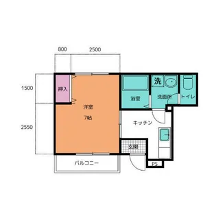 ハイツひまわり【102号室】の間取り
