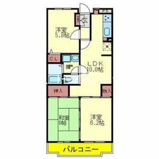 リヴィエール園田【1階】の間取り