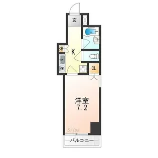 エステムコート御所南【8階】の間取り