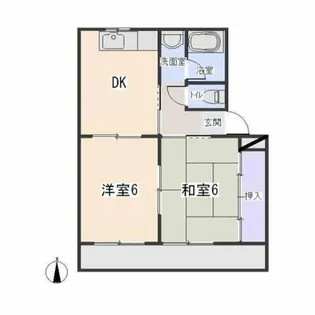 コーポ栄【A-2号室】の間取り