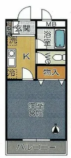 キャプテンビル【3A号室】の間取り