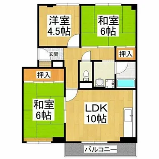 カルムハイツ千代田【1階】の間取り