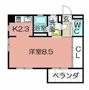 福岡県北九州市小倉北区清水1丁目【マンション】の間取り