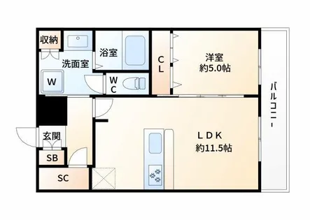 Dimus新大阪【9階】の間取り