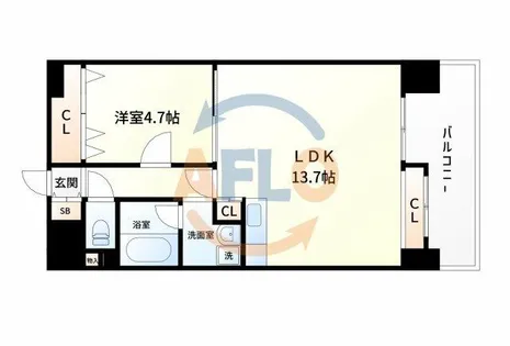 シティレジデンス福島X【2階】の間取り