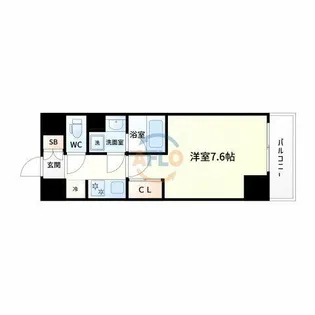 THE MUTUAL 江坂【4階】の間取り