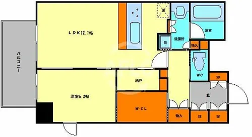 Dimus北浜【15階】の間取り