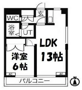 リバティハイツ【4階】の間取り