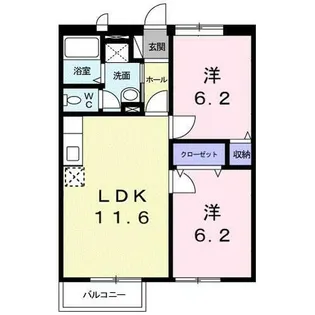 ルミエール梓【2階】の間取り