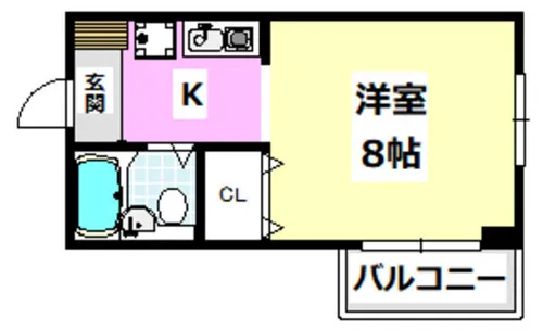 ハイムメルシ幸【202号室】の間取り