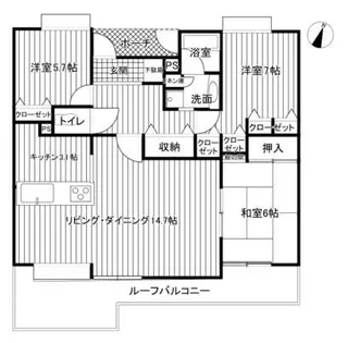 ライフガーデン吾妻壱番館【5階】の間取り