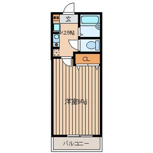 ヒルズ駅東Ⅰ.【103号室】の間取り