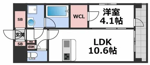 LA GRACE SENBAYASHI【4階】の間取り