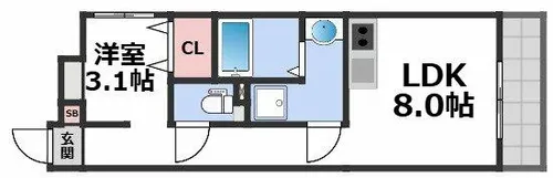 S-MOVE大阪鶴見【1階】の間取り