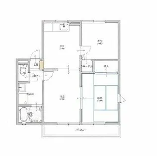 パティオⅢ【201号室】の間取り