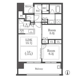 グランドメゾン大手門ザ・レジデンス 502【5階】の間取り