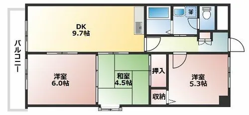エミネンス江南【501号室】の間取り
